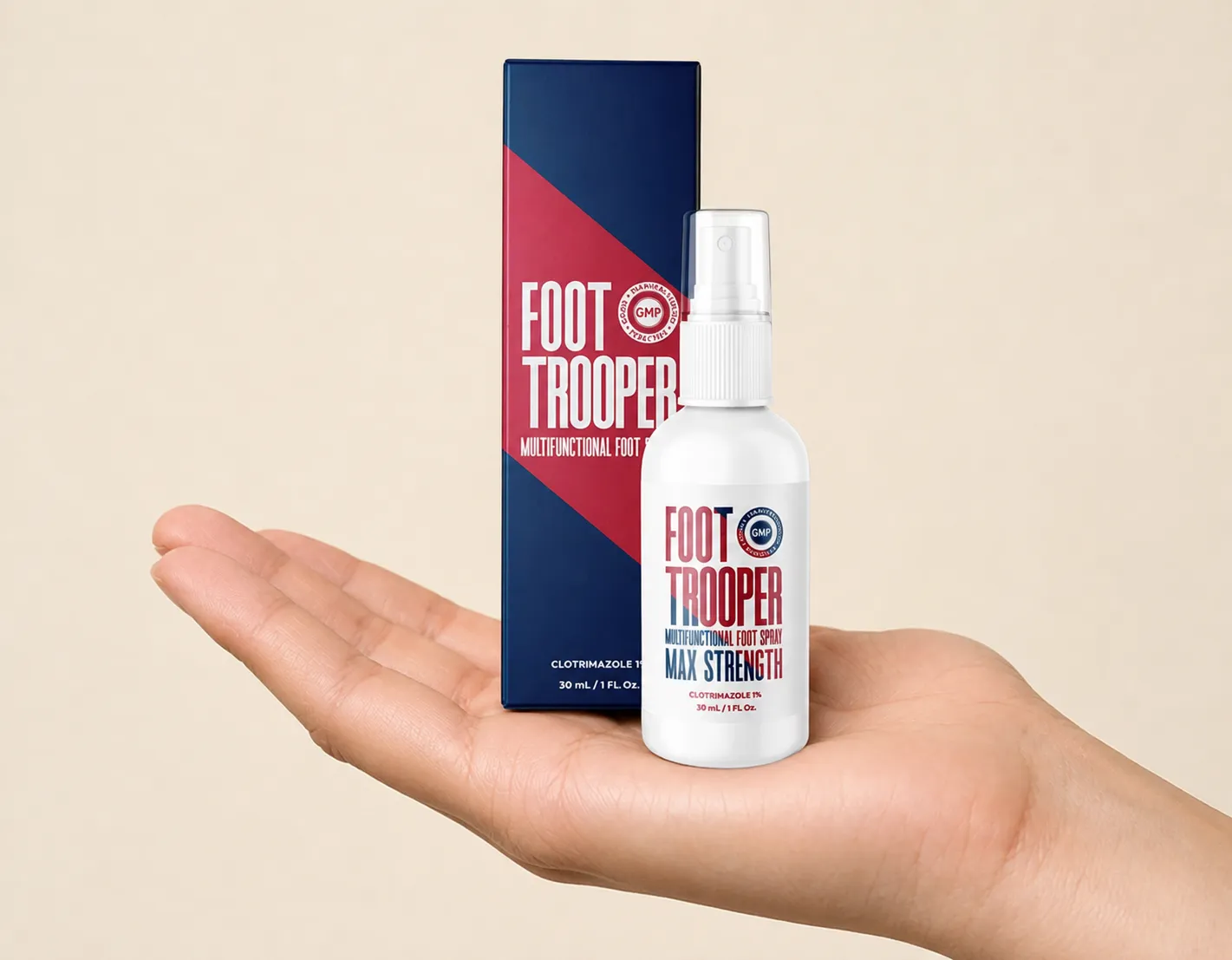 Foot Trooper-fungus remedy — le produit en main