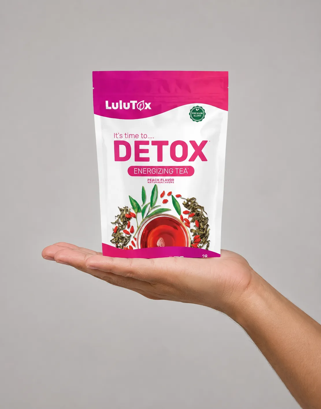 Lulutox Detox Tea HCTC — le produit en main
