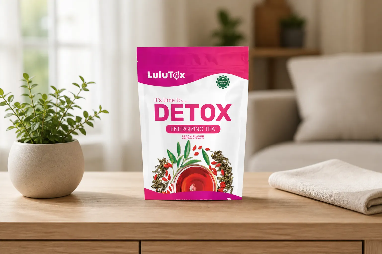 Lulutox Detox Tea — le produit au quotidien